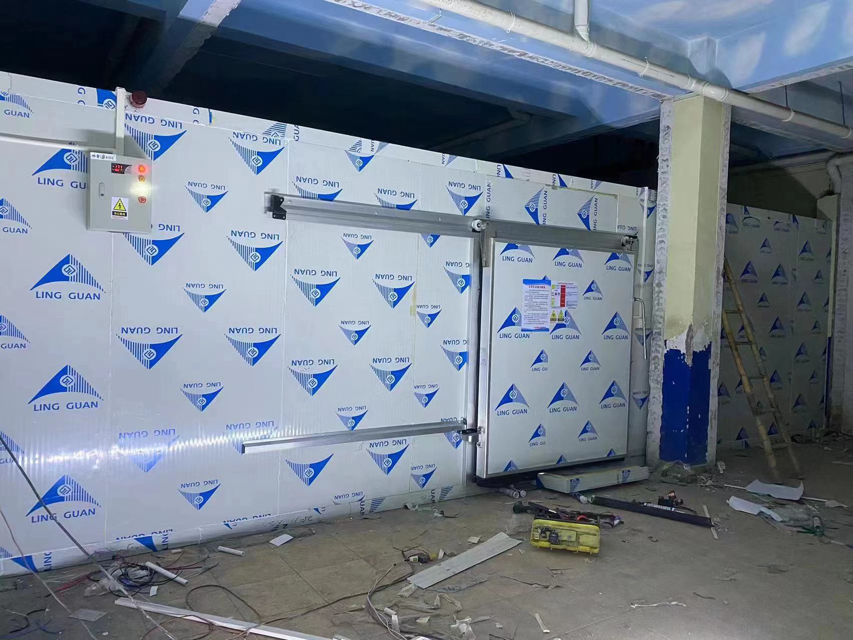 斗门生鲜配送中心小型冷库建造现场